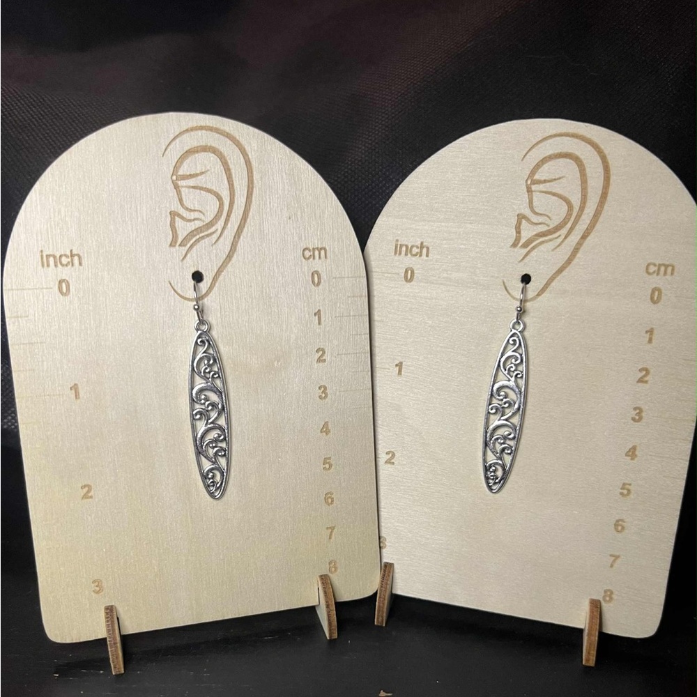Intricate Silver Drop Earrings